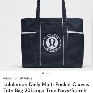 lululemon athletica True Navy Canvas Tote
